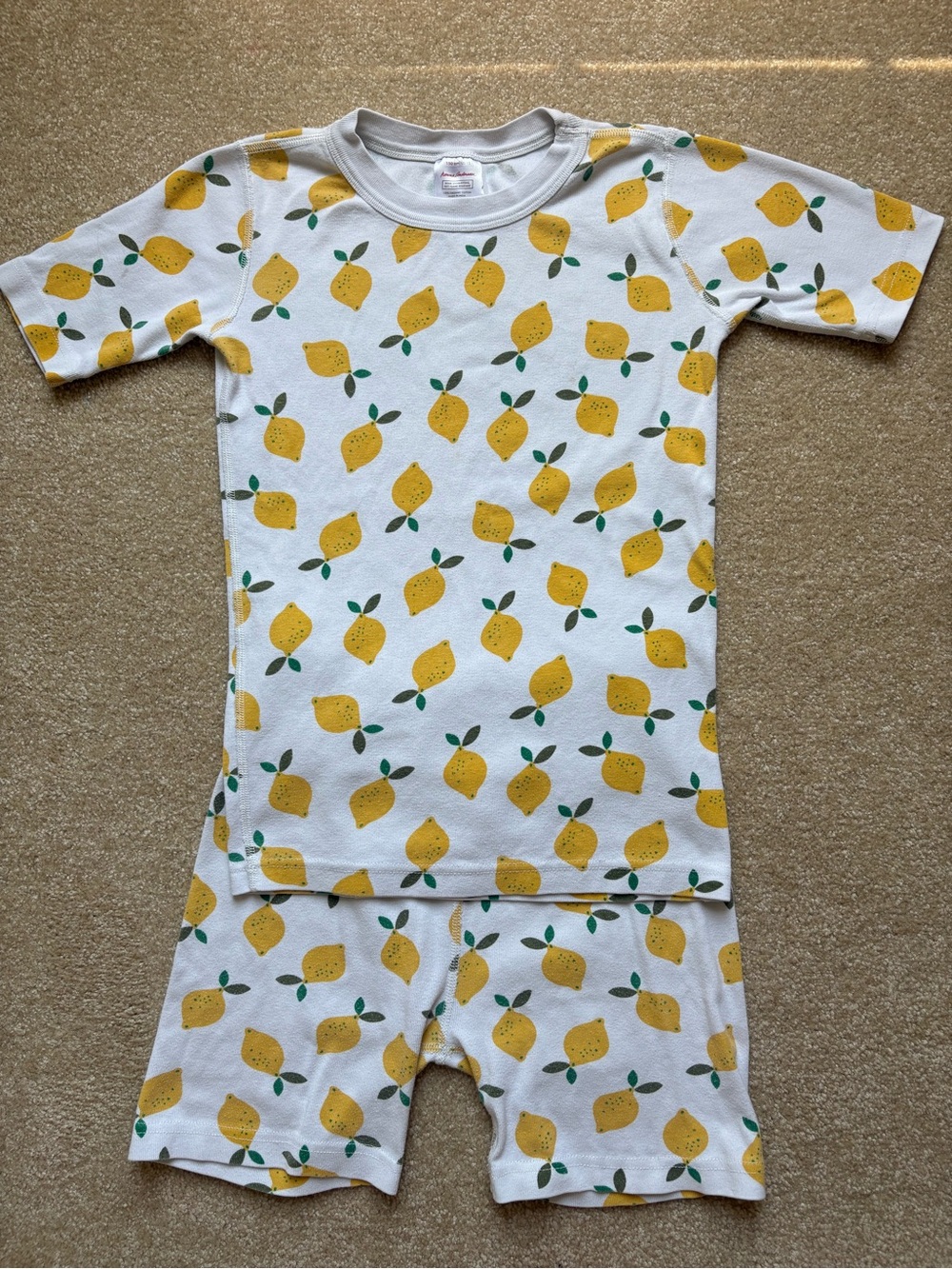 HANNA ANDERSSON Girls’  Pajama Set Short Sleeve 100% Organic Cotton Size 12
